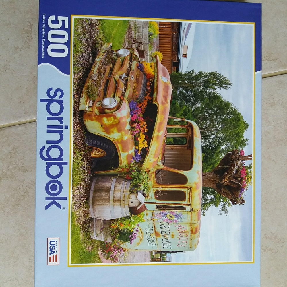 Springbok puzzle 500 Flower Truck 18×24" Used.